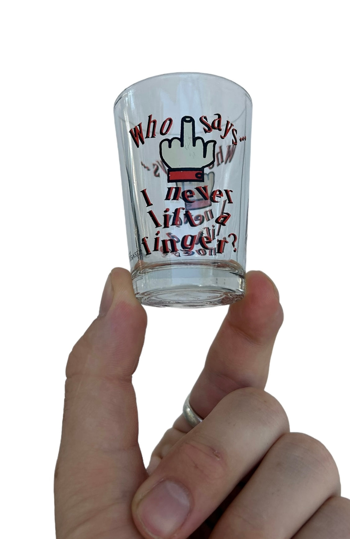 Middle Finger Shot Glass